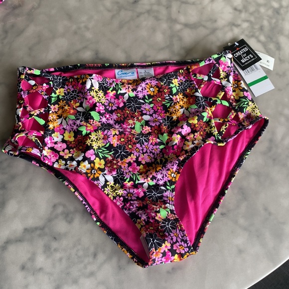 California Waves for Macys Strappy Side Bikini Bottom - Picture 4 of 7